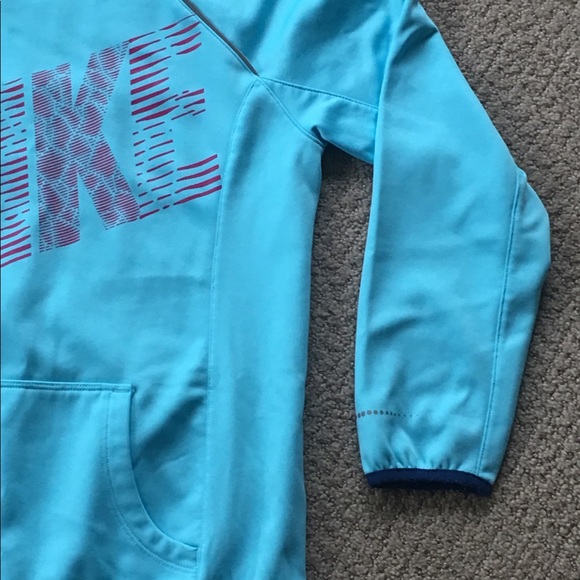 Nike Light Blue Hooded Sweatshirt - Picture 3 of 4